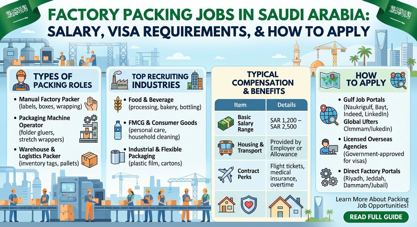 Factory Packing Jobs in Saudi Arabia: Salary, Visa Requirements, and How to Apply